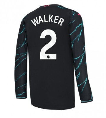Manchester City Kyle Walker #2 Tredje trøje 2023-24 Lange ærmer